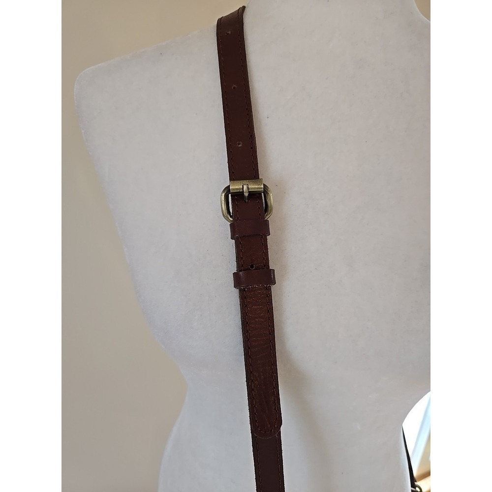 VTG PATRICIA NASH Kirby Leather Front Pocket Large Crossbody Bag Brown VGUC - Picture 7 of 16